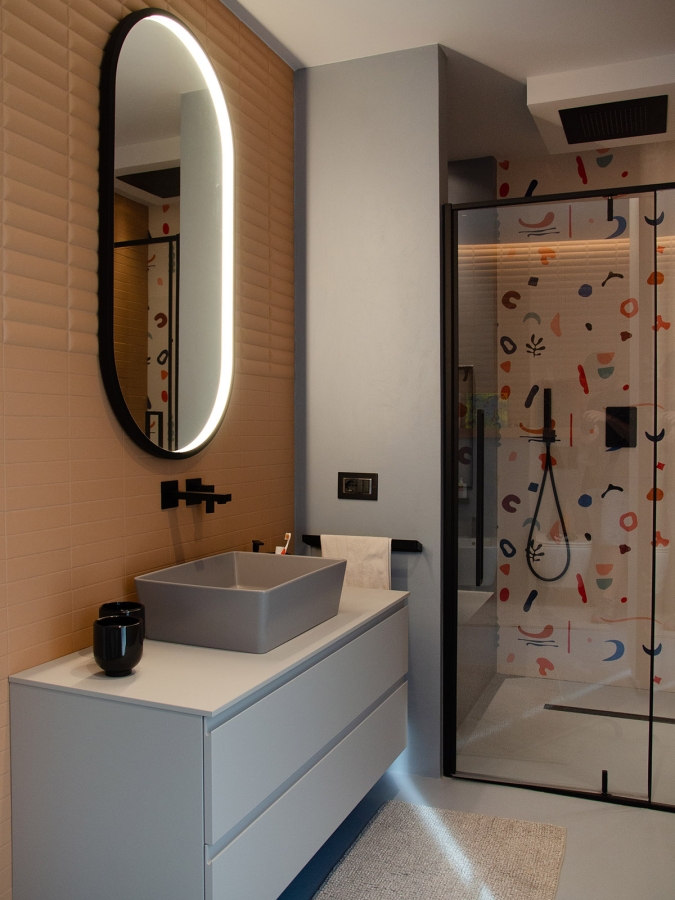 ristrutturazione villa 15 bagno bambino sanitari doccia design 1